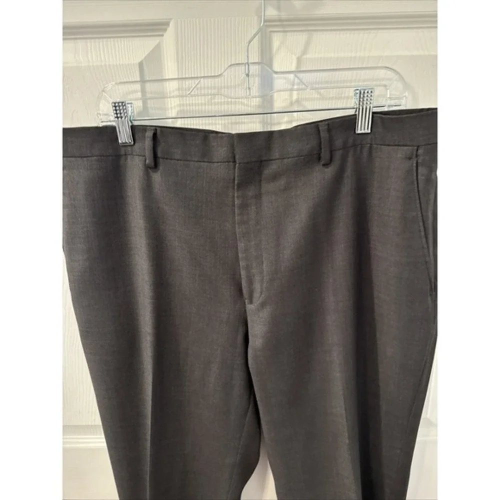 JOS A BANK Joseph 100% Wool Charcoal Flat Front Dress‎ Pants 36x33